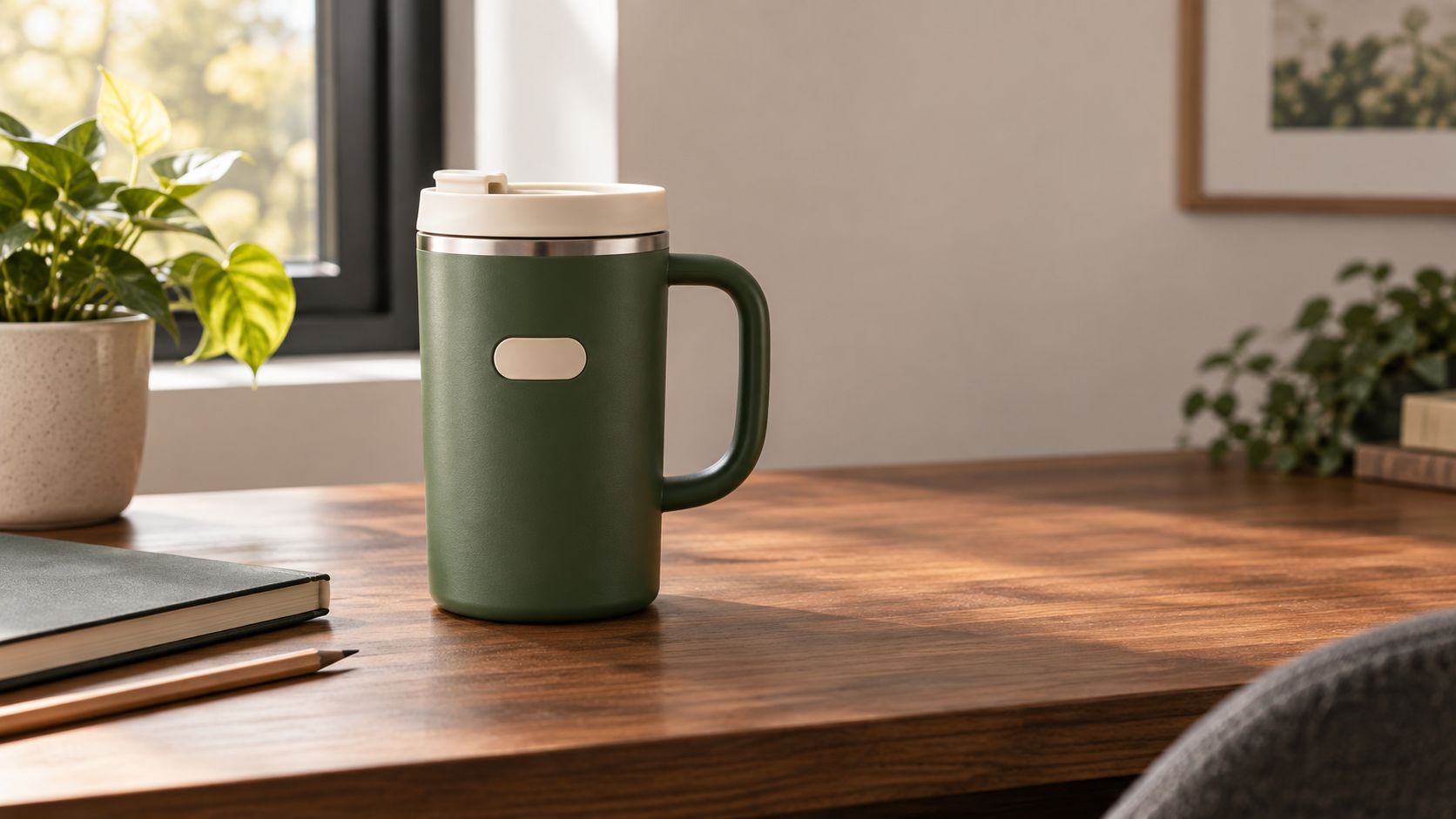 Prompt result for the travel-mug desk task