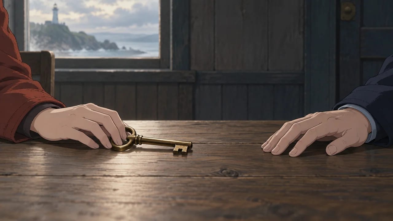 The beacon key withheld from an inspector's open hand